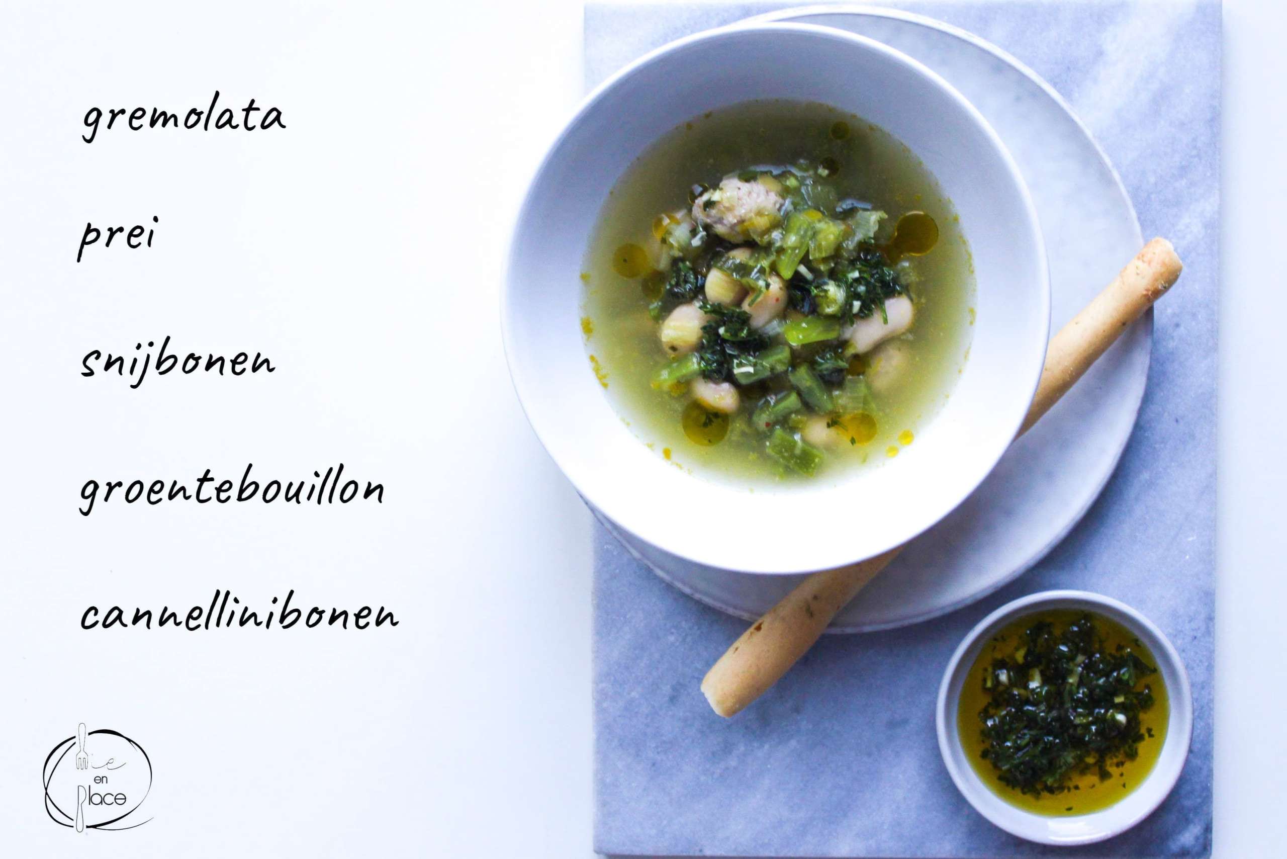 Mie en Place Italiaanse soep met gremolata