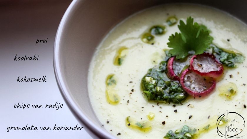 Koolrabi soep met gremolata