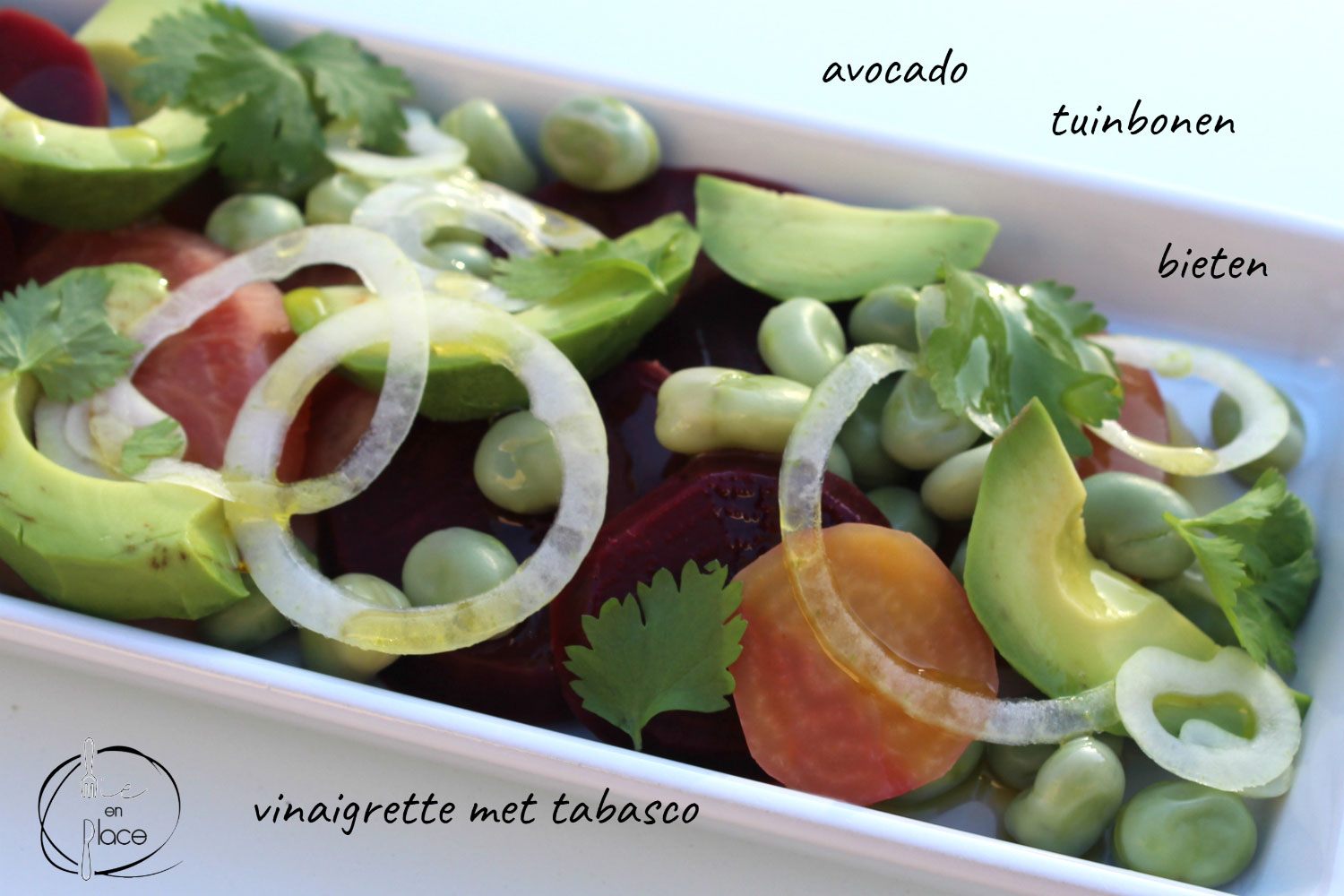 Mie en place bietensalade