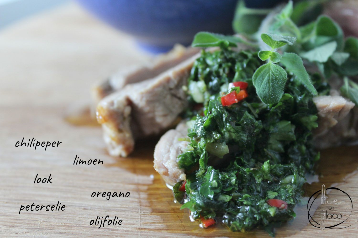 Mie en place chimichurri