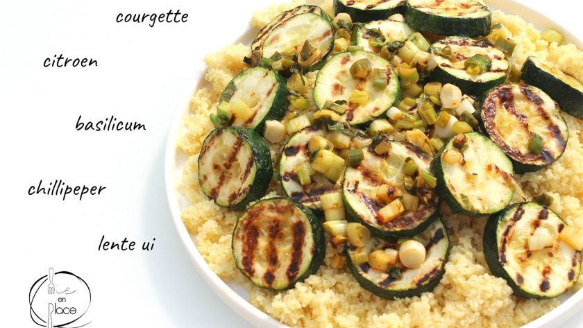 Mie en Place gegrilde courgette met citroen en basilicum