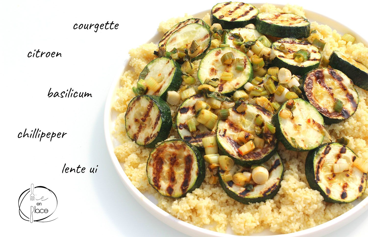 Mie en Place gegrilde courgette met citroen en basilicum