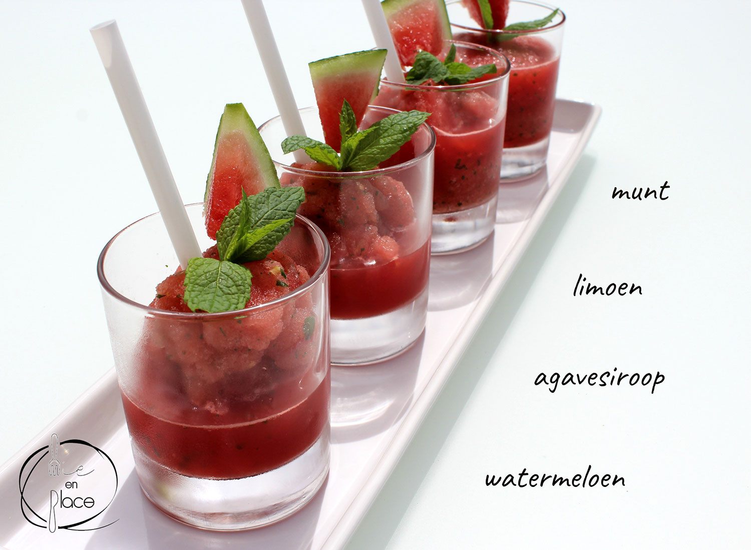 Mie en Place watermeloen slushy