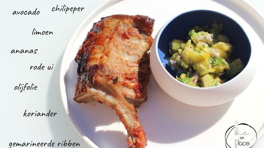 Mie en Place gemarineerde ribbekens met salsa