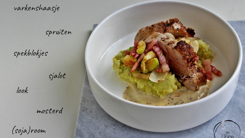 Mie en Place varkenshaasje met spruiten