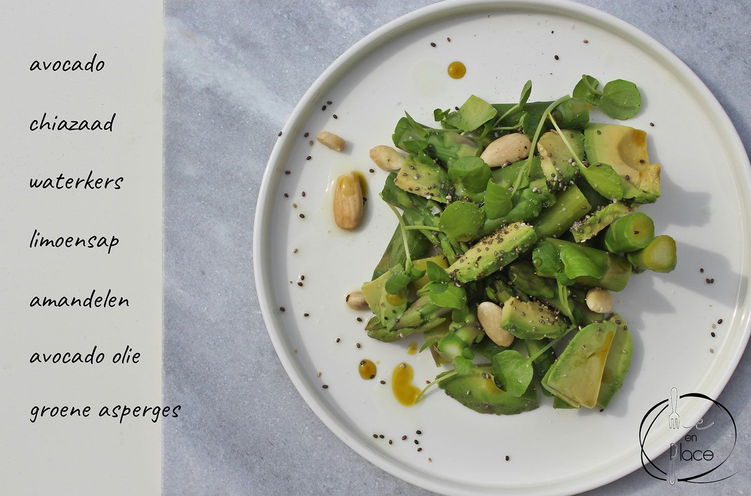 Mie en Place groene asperge salade