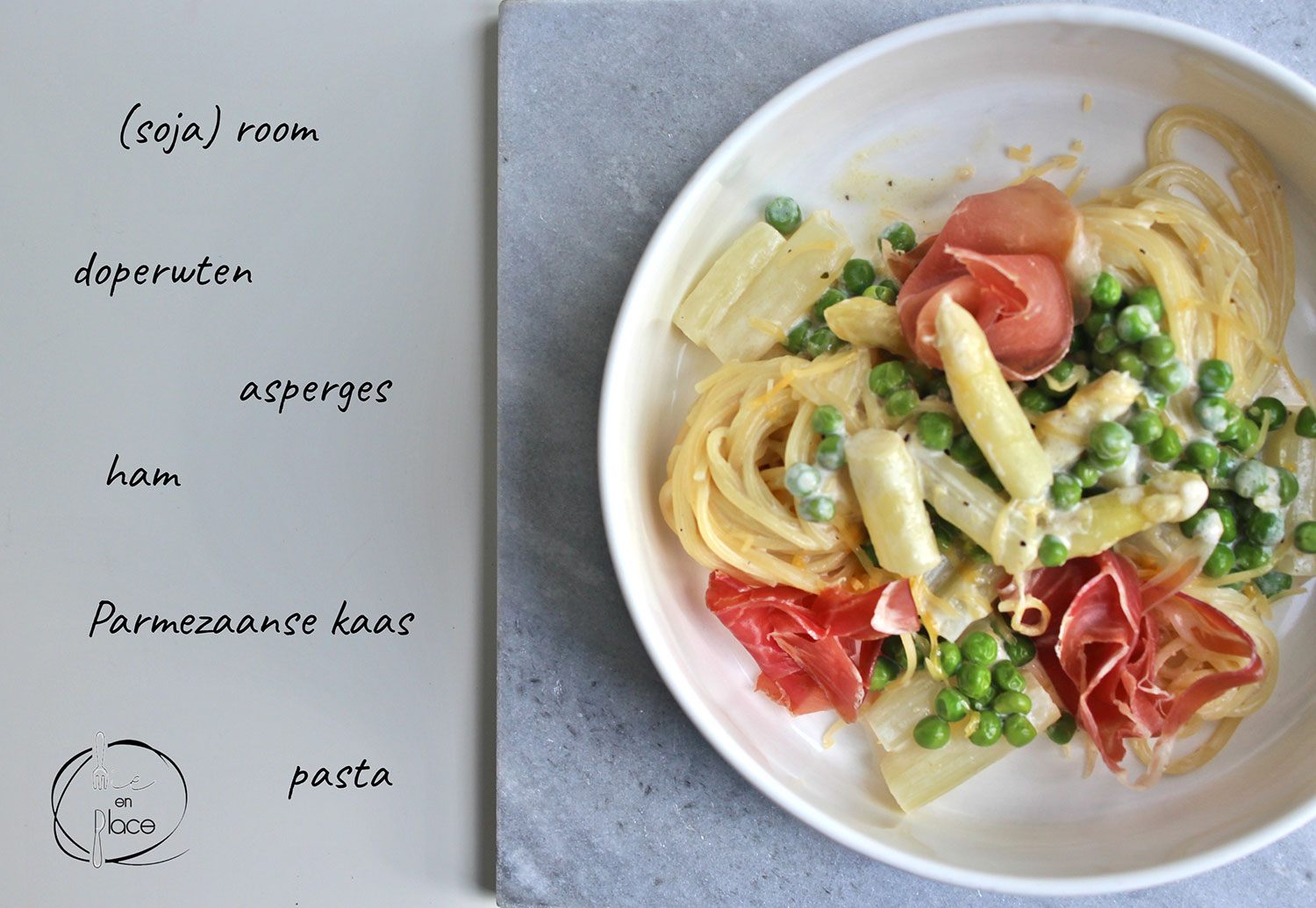 Mie en Place pasta met erwten