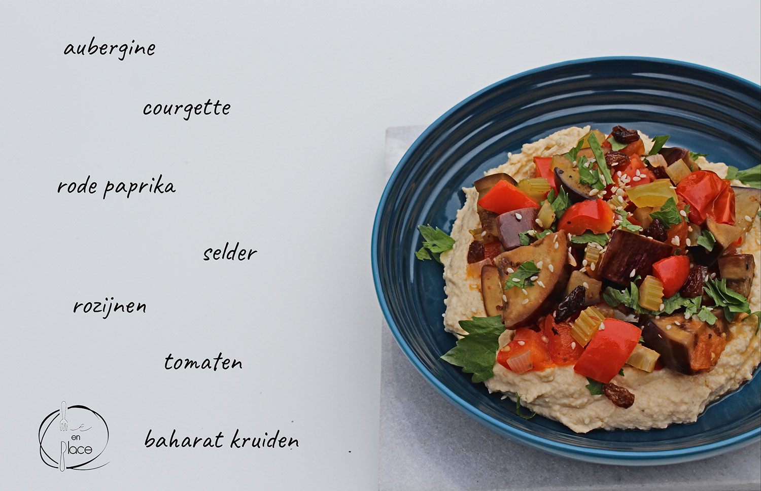 Mie en Place caponata met Libanse invloed