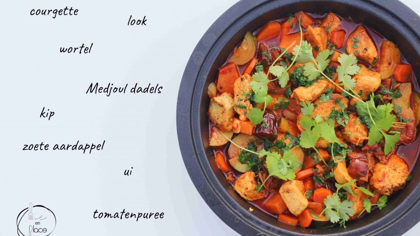 Mie en Place tajine kip dadels