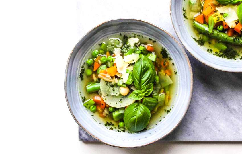 Mie en place minestronesoep