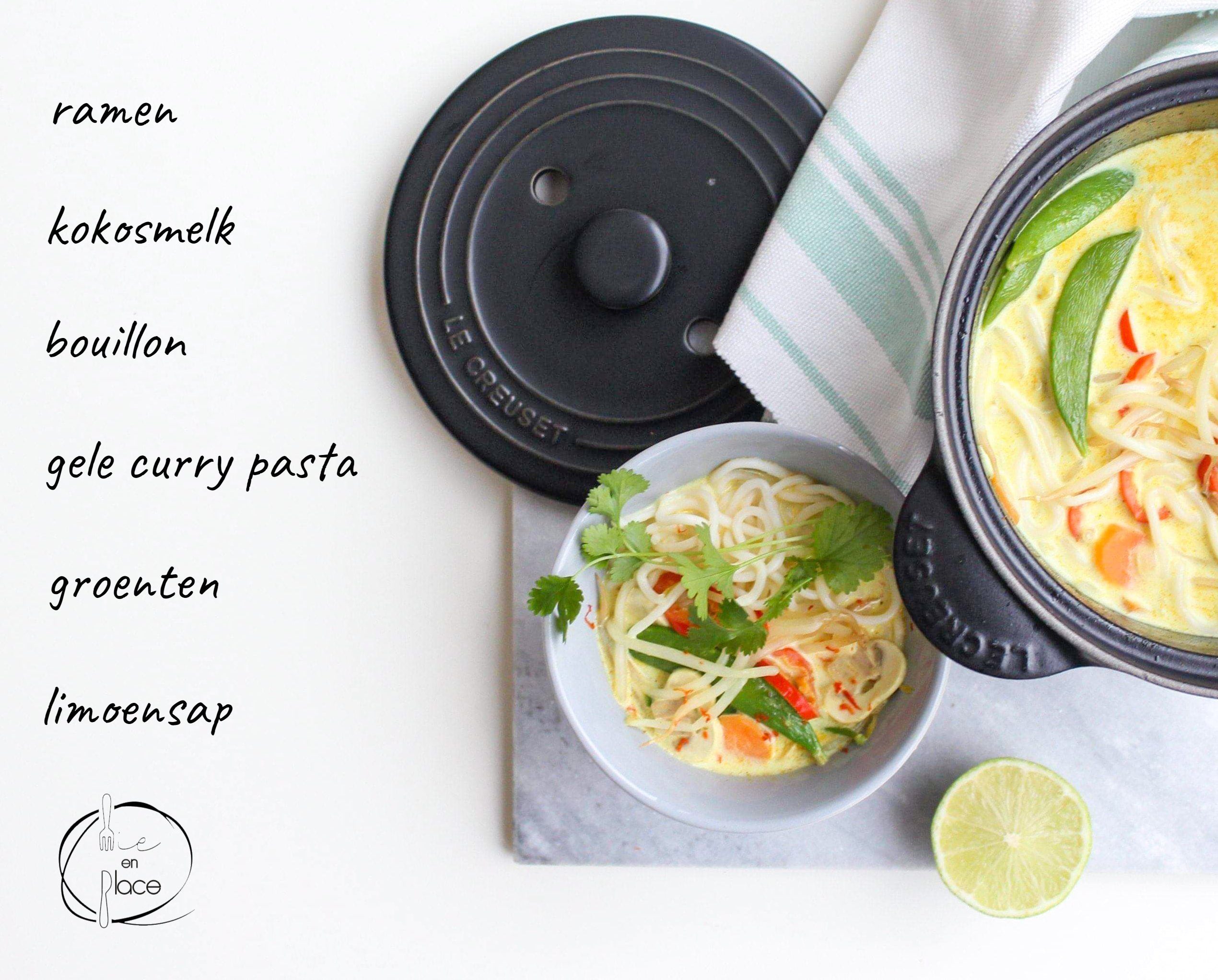 Mie en Place kokossoep met ramen