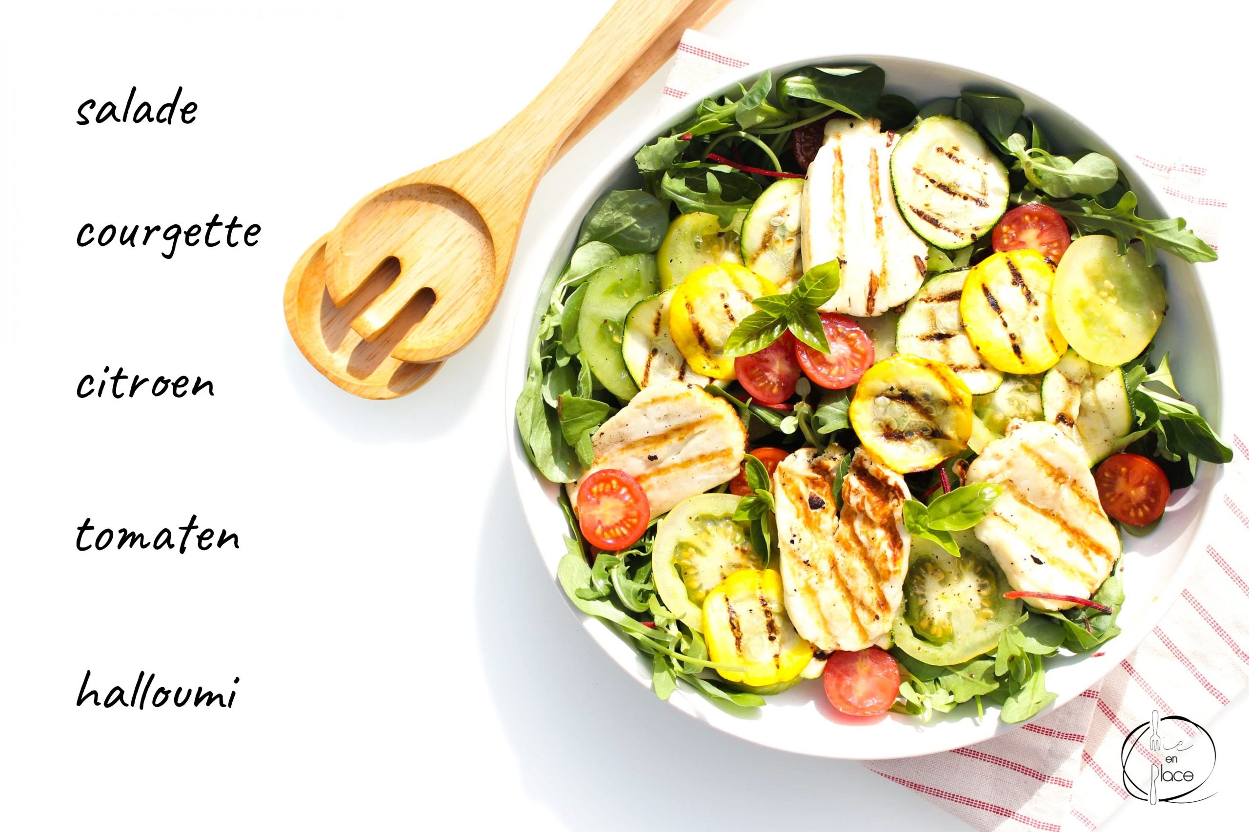 Mie en Place salade met halloumi