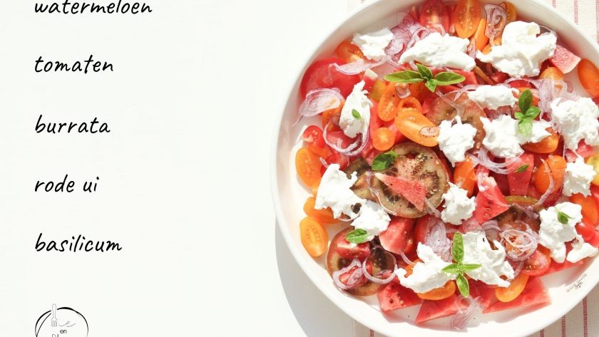 Mie en Place salade met tomaten en watermeloen