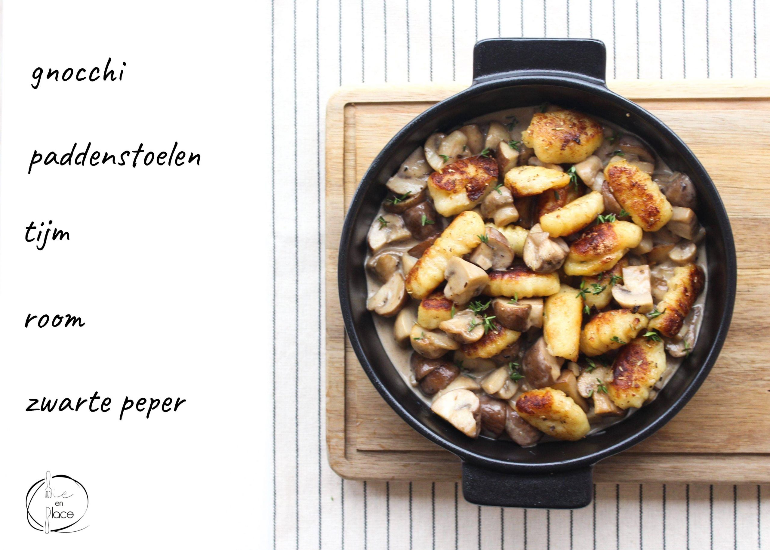 Gnocchi met romige paddenstoelen