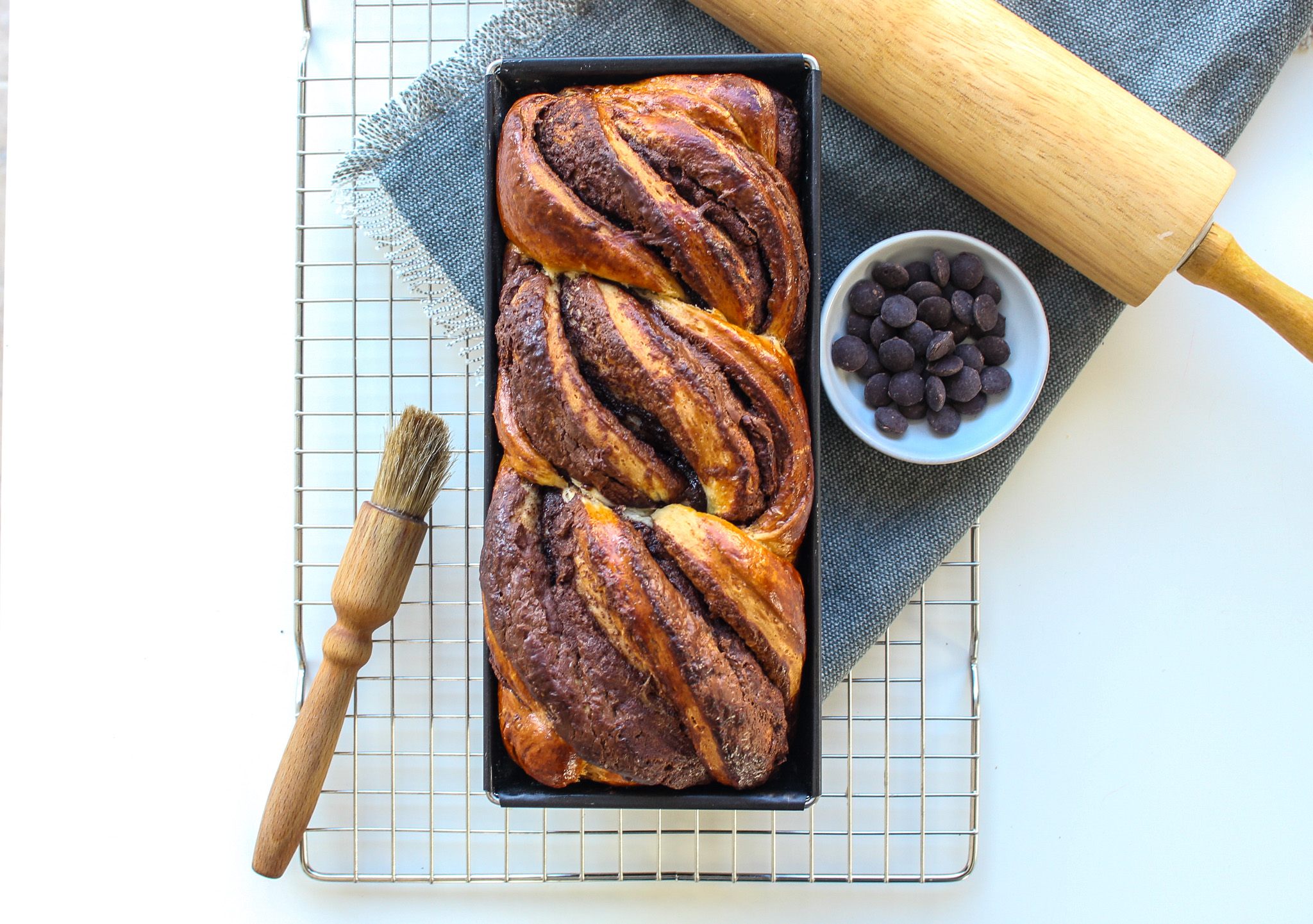 Mie en place chocolade babka