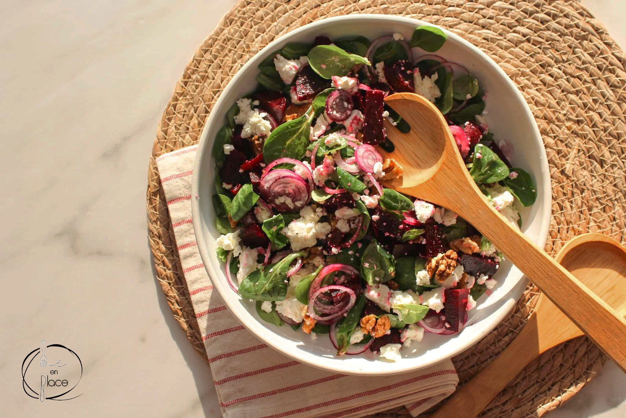 Mie en Place rode bietensalade met feta