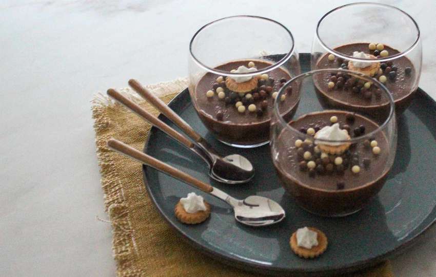 Mie en place chocolade panna cotta